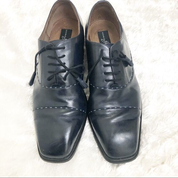 Giorgio Brutini Navy Blue Leather Tassel Laces 13M - Picture 1 of 7